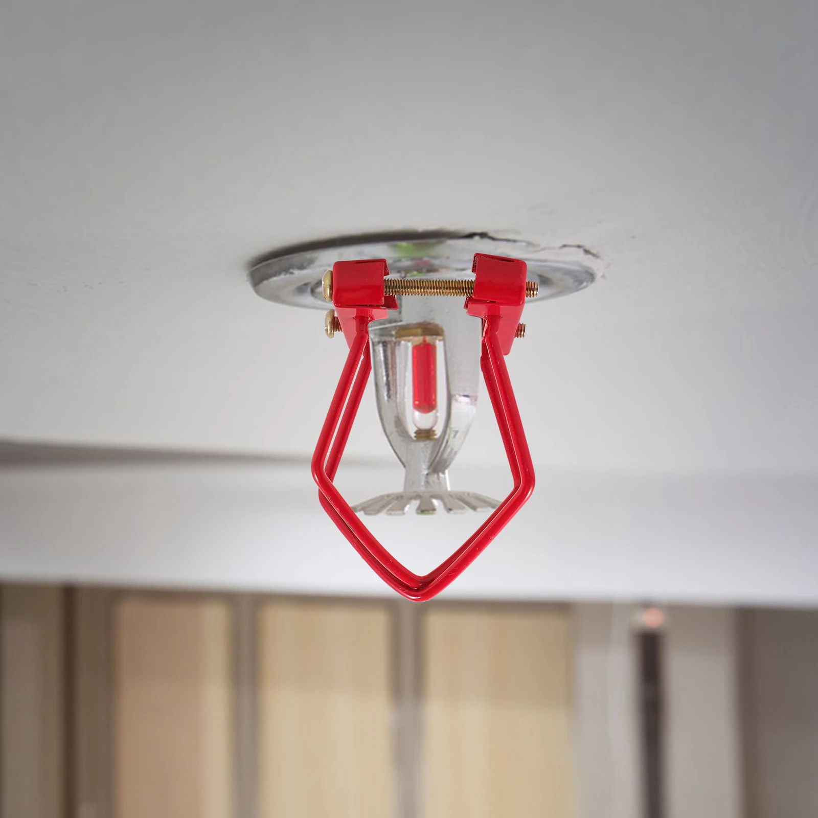 2 قطعة قفص حماية رأس الرش الحريق غطاء الرش المتين استخدام السقف مرئي في حالات الطوارئ سهل التركيب #3