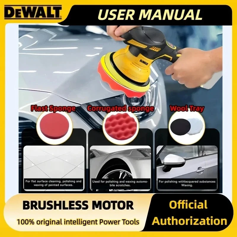 

Dewalt 8Gears Digital Display Cordless Polisher Electric Polisher Auto Car Waxing Polishing Machine Power Tool For 18V Battery