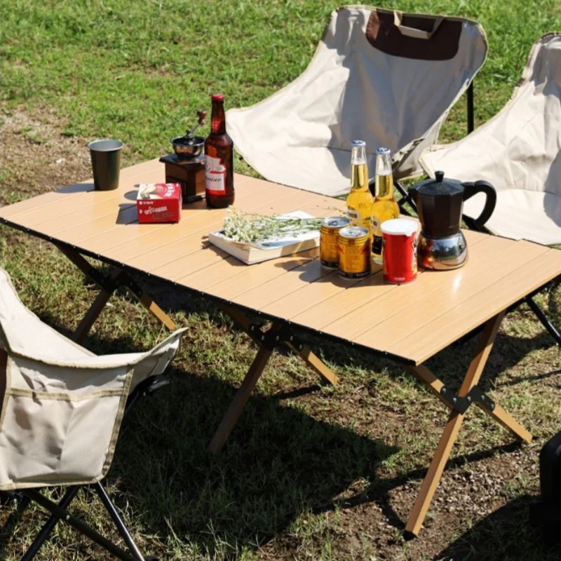 Outdoor Camping Table Portable Folding Table Camping Barbecue Essential Lightweight Egg Roll Table New