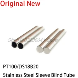 5pcs/lot temperature sensor PT100 DS18B20 Stainless steel casing pipes Protective sleeve 6*50mm 6*30mm