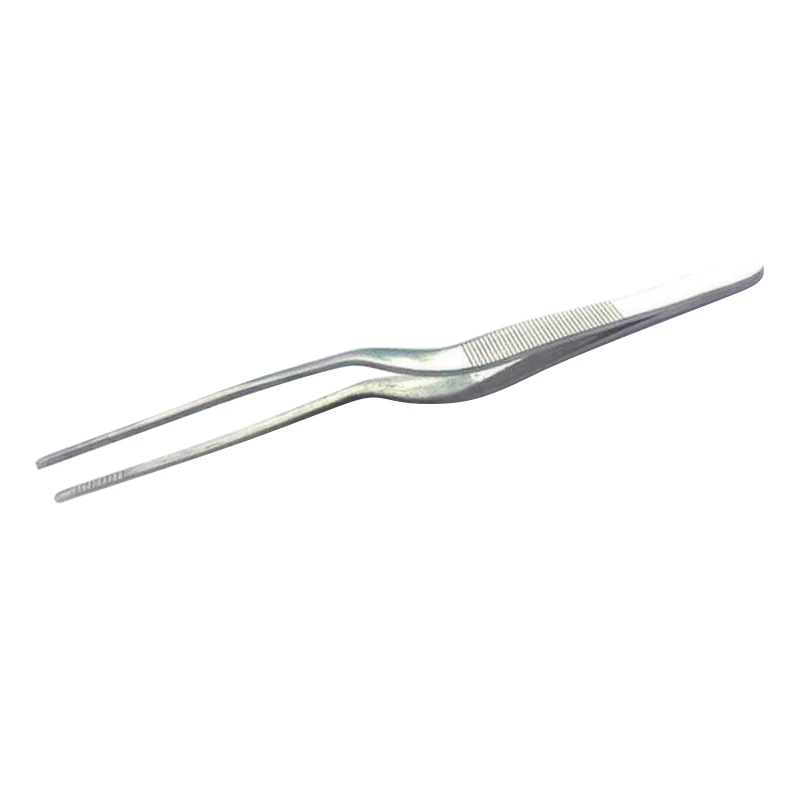 5pcs Stainless Steel Spear Shaped Curved Tweezer 14/16/20/23/26/30cm Thicken medical Surgical Tweezer for Laboratory