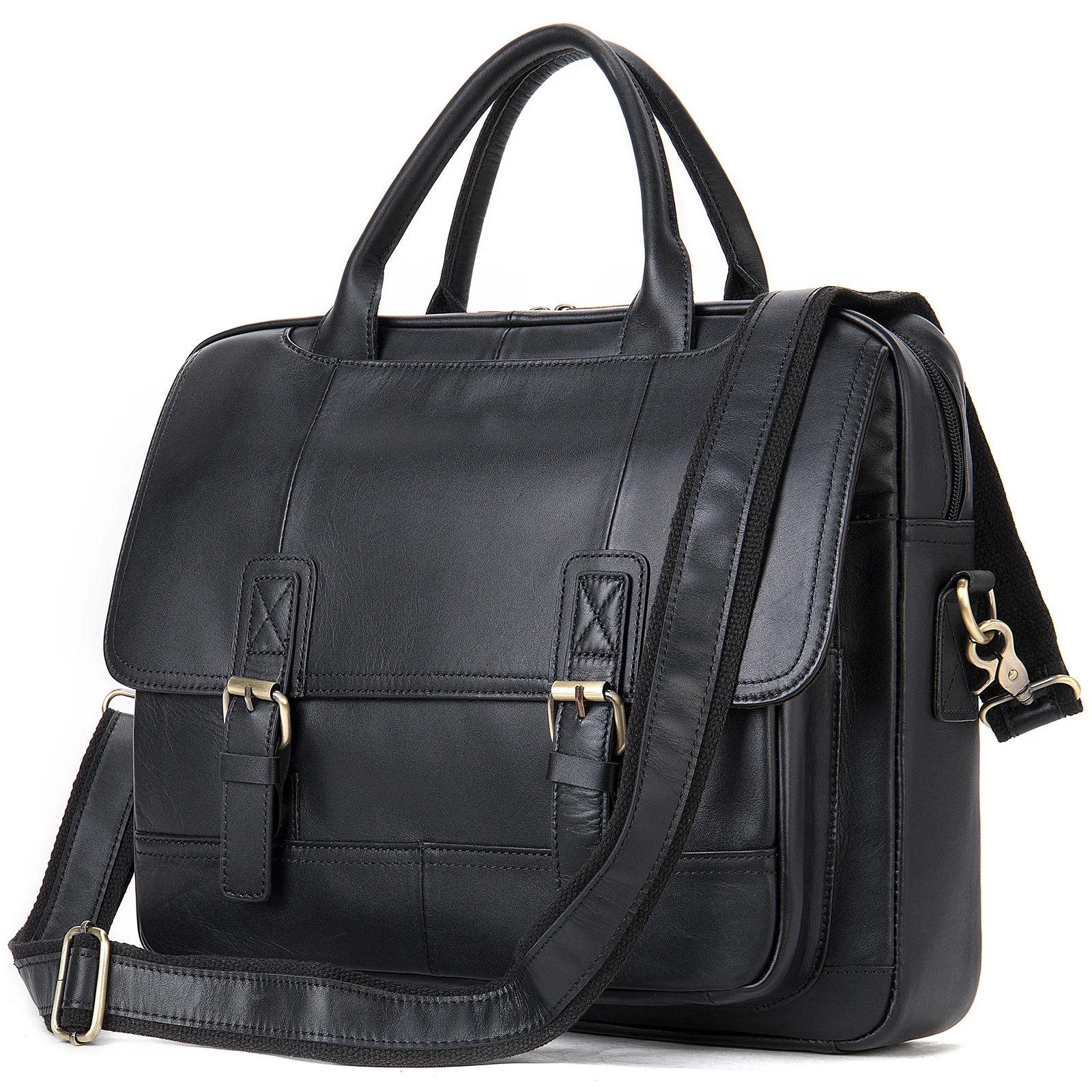 Borsa in pelle da uomo Valigetta da ufficio Messenger Uomo in vera pelle Borse per laptop da 15,6 pollici Borse da uomo Borsa a tracolla per 14 borse per computer
