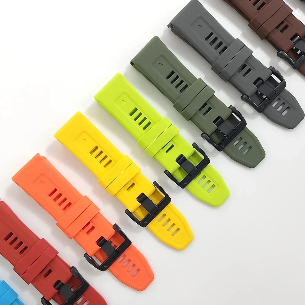 QuickFit 22mm 26mm Silicone Strap for Garmin Fenix 8 E 7 7X 6 6X Pro/Epix Pro Gen 2 47mm 51mm 5XPlus Enduro 3 Tactix 7 Watchband