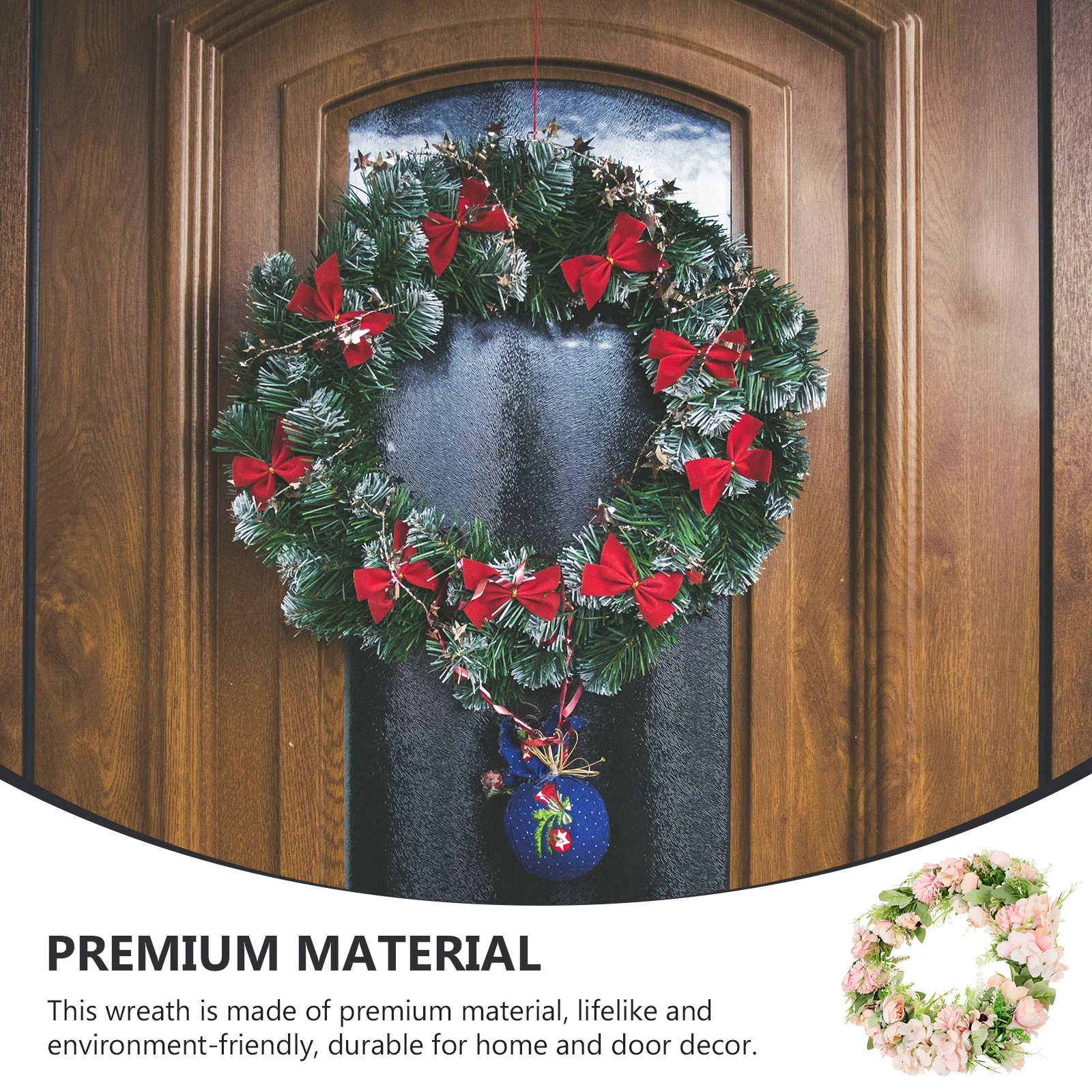 

1Pcs Vivid Lifelike Wreath Delicate Home Door Wall Wedding Hanging Decor Garland Home Wreath Hanging Garland Wedding Decor