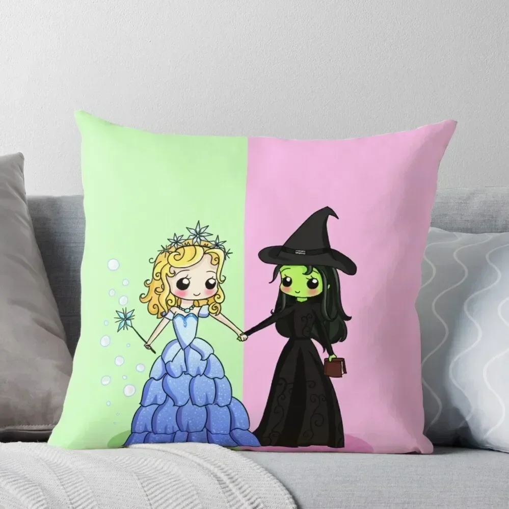 

Elphaba & Glinda Throw Pillow Sofa Cushions Cover Pillowcase Plaid Sofa pillow
