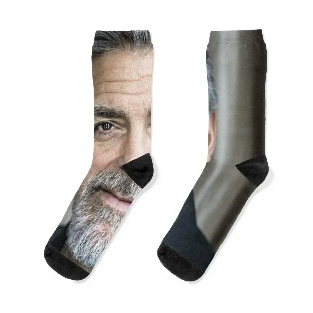 George Clooney Poster Art For Fans Socks Hiking boots colored golf Male Socks Women's