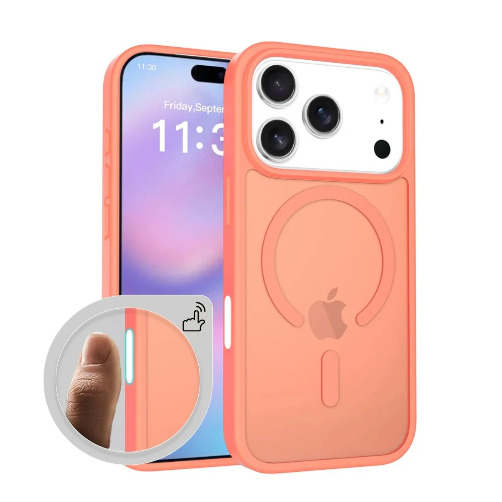 Candy Color Skin Feel Magnetic Charging Case For IPhone 17Pro Max Air 16 15 14 13 Plus With AI Smart Control Camera Button Cover