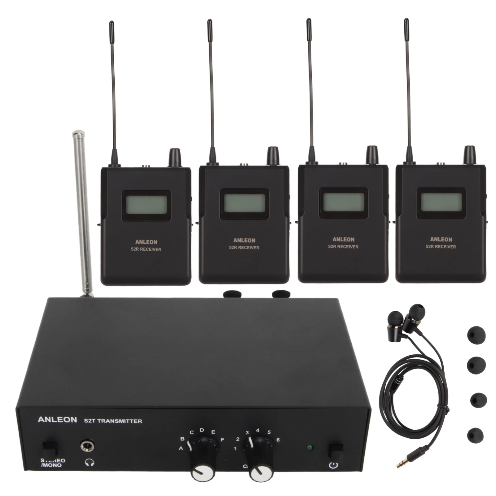 ANLEON S2 UHF Stereo Wireless Stage Monitor System 863-865MHZ 526-535MHZ Professional Digital In-Ear Monitoring System