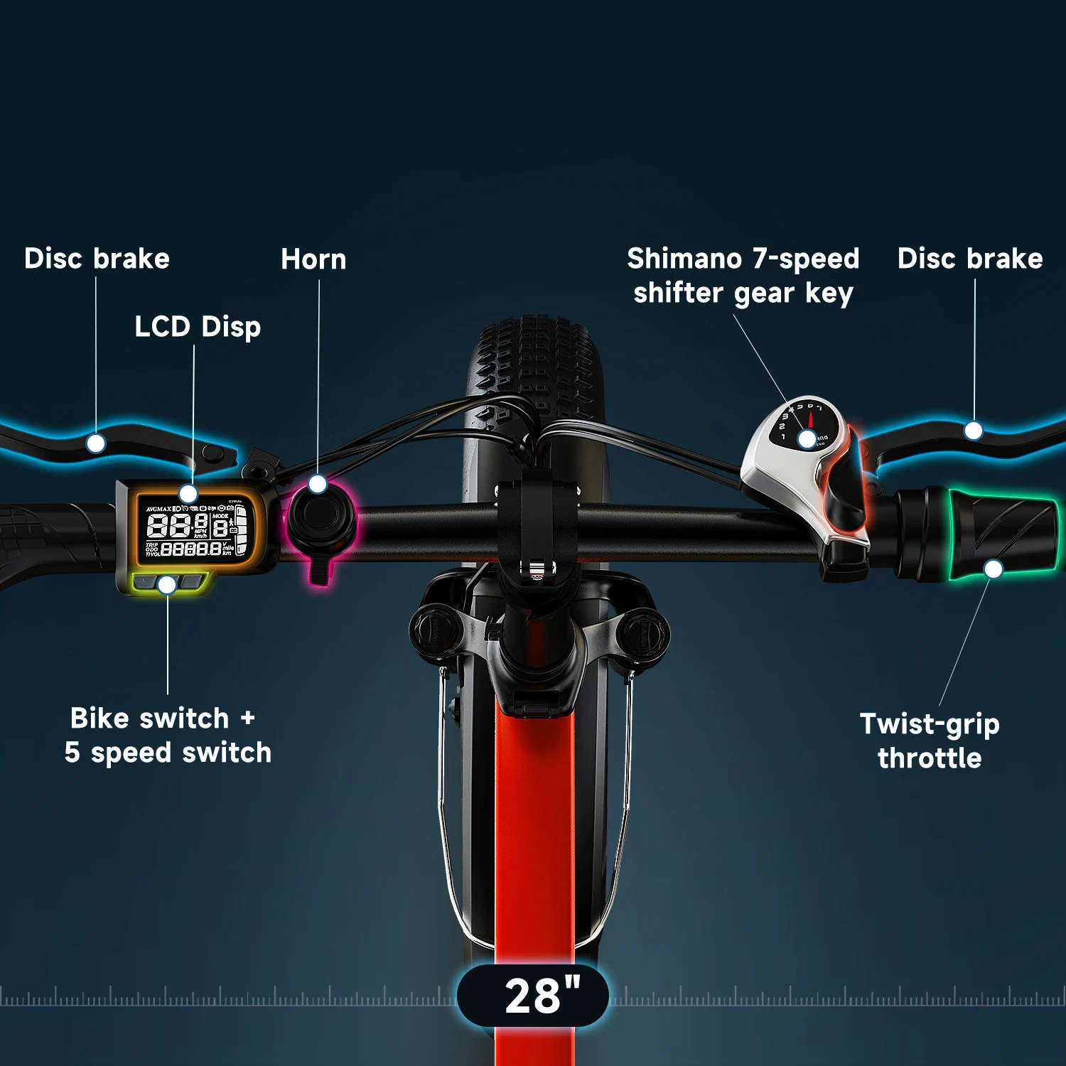 จักรยานไฟฟ้าพับได้ Cybervelo EK4 Fasion 1000W Peak Motor ระยะทางสูงสุดถึง 80+ ไมล์ ยาง Fat Tire ขนาด 20 นิ้ว สำหรับทุกสภาพพื้นผิว