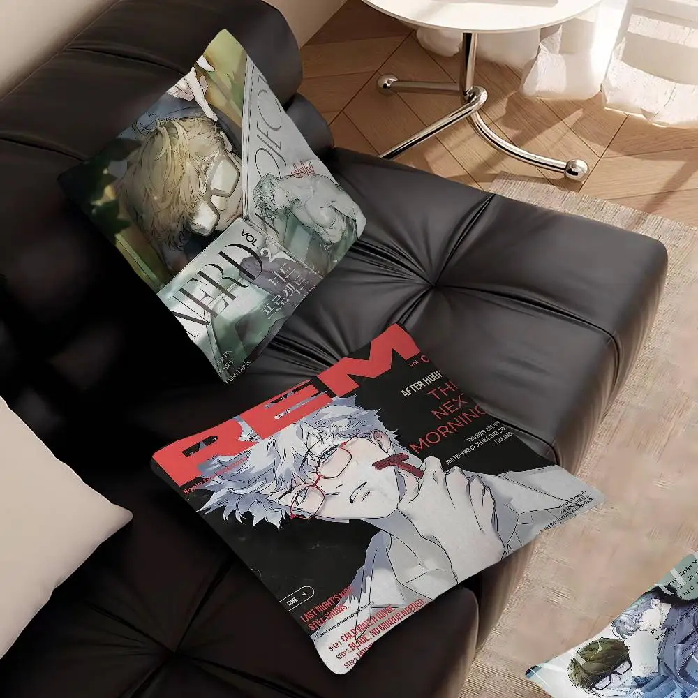 Nerd Project Bl أنيمي غرزة محظوظ التنين وسادة غطاء أريكة غطاء الوسادة غرفة المنزل الديكور الأطفال هدية