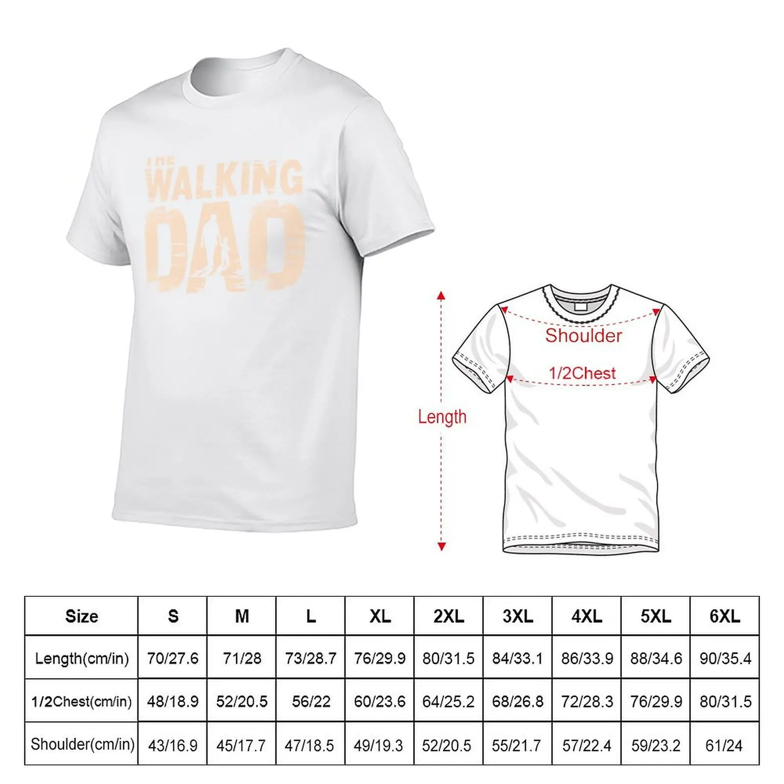 The Walking Dad T-Shirt cotton t shirts man 100% t shirts for man cotton funny T-Shirt