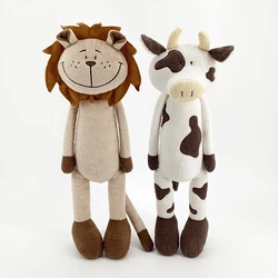Toys for Children Animal Crossing Cute Cartoon Cattle and Lion Plush Toy Creative Plush TOY Doll Children's Holiday Gifts Decor