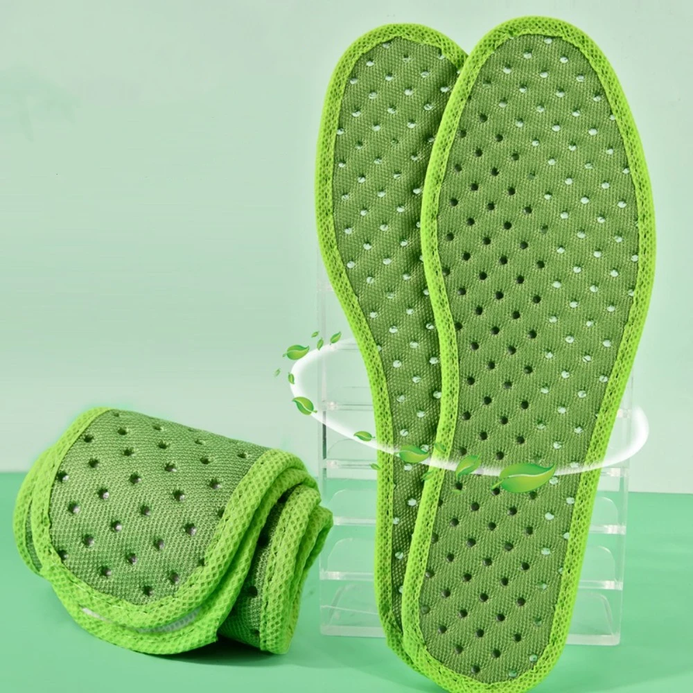 ใหม่ดูดซับเหงื่อรองเท้า Pads น้ําหนักเบา Feet Care Running Insoles ตาข่าย Breathable Bamboo Charcoal Deodorant Insoles