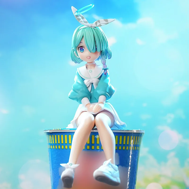 

Blue Archive Arona Anime Figure Sitting Pose Alona Sailor Suit Cute Kawaii Girl Car Dashboard Desktop Decoration Gifts