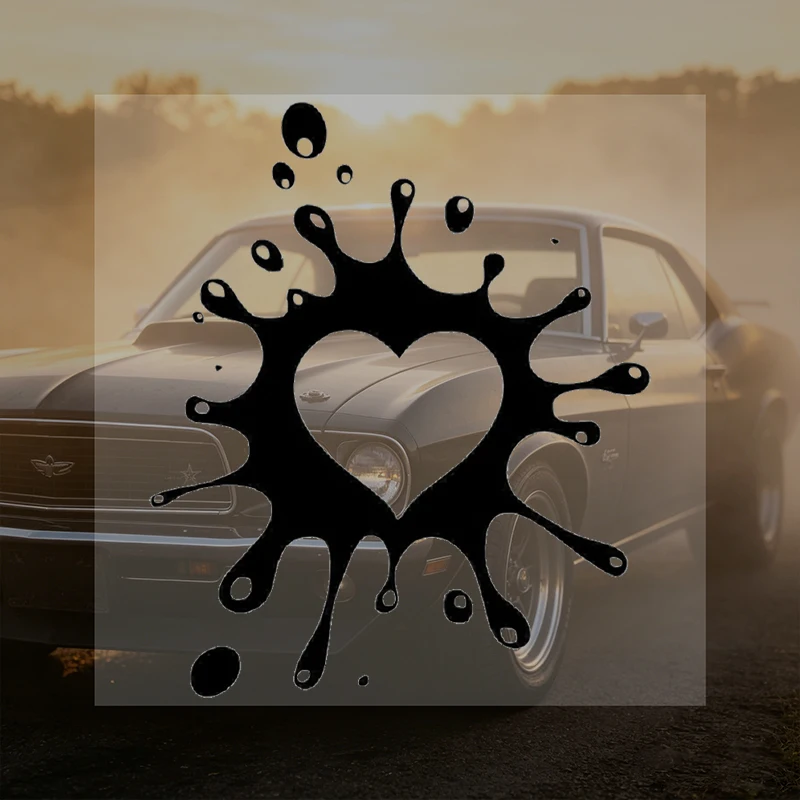 Car Stickers Heart Splatter Vinyl Decal Waterproof Die Cut Weatherproof for Laptop Case Truck Tumbler Auto Decor