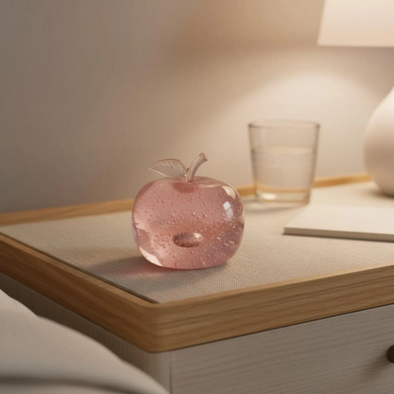 Apple Stress Ball Squeezable Pink Apple Press Toy Novelty Item Soft Cute for Desk