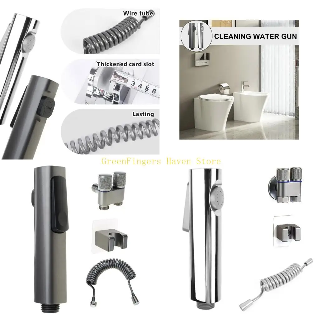 

F68D Handheld Bidet Sprayer Set Toilet Diaper Sprayer Portable Pet Shower Toilet Water Sprayer Bidet Attachment Enduring
