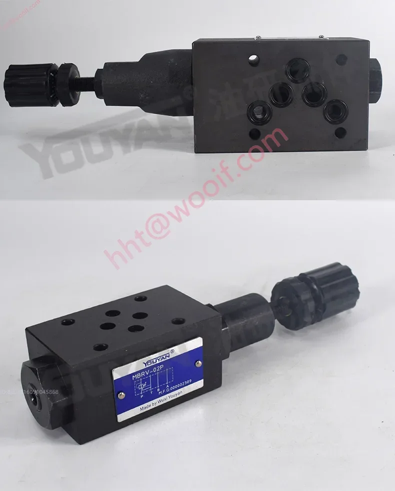 MBR-03P الهيدروليكية 06A تنظيم الضغط MG مكدسة SPR DYJ صمام تخفيض الضغط MBRV-02P 03A 04B