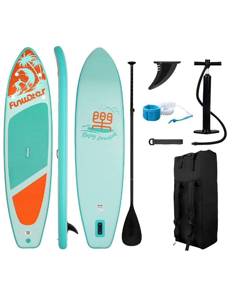 SUPFW28C Ultraleichtes aufblasbares Paddleboard 350*87*15 cm, geeignet für Reisen, Wassersport, Yoga, Angeln, Unterhaltung auf dem Wasser für Erwachsene, Surfen, rutschfestes aufblasbares
