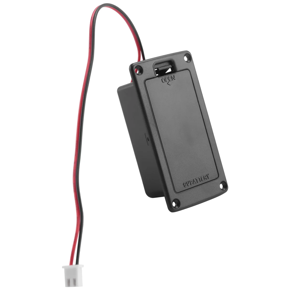 SMIEA 9V Kotak Penyimpanan Baterai Kotak Penyimpan Penutup Baterai Pickup Aktif Gitar Dudukan Datar untuk Aksesori Gitar Bass Elektrik