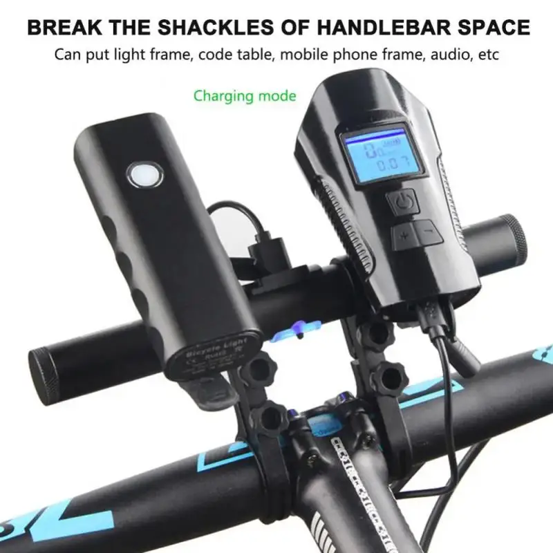 MTB Bicycle Handlebar Extended Bracket With Rechargeable Batteries As A Power Bank Bike Computer Holder Lamp Cycling Accessories