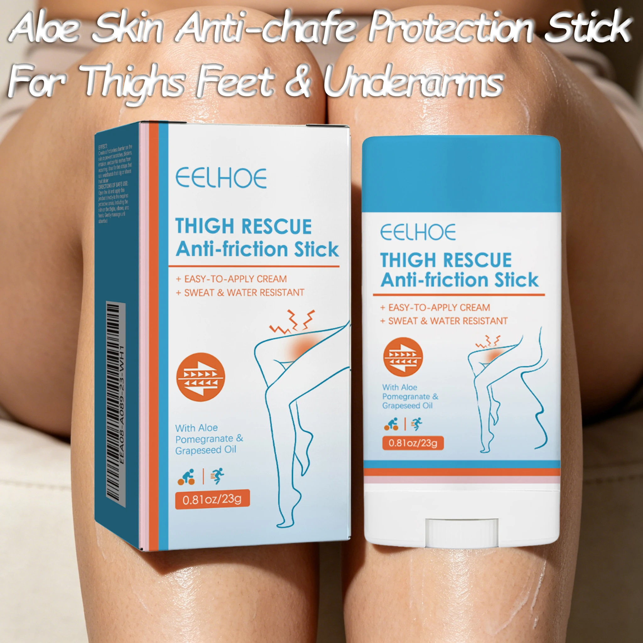 Aloe Skin Anti-Reibungs-Creme-Stick für Oberschenkel, Arme, Brust und Po – beugt Schürungen und Reizungen vor, beruhigt und spendet Feuchtigkeit für raue Haut
