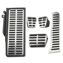 Stainless Steel LHD Car Pedals Gas Brake Foot Rest Pedal Cover for Volkswagen VW CC Passat B6 B7 R36 R-line for Skoda Superb