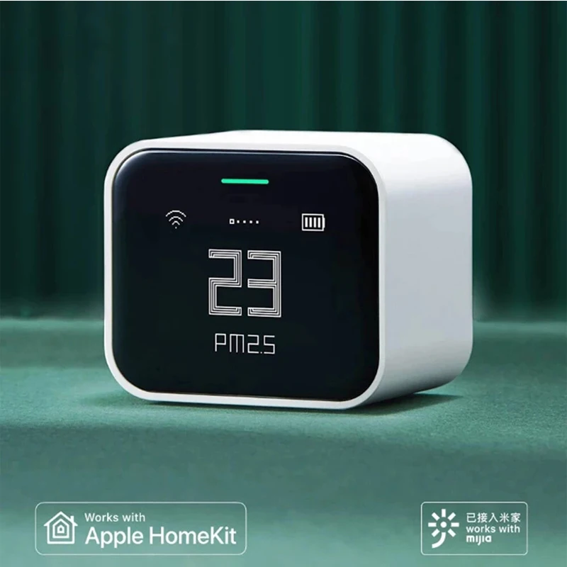 Imagem -06 - Detector de ar Lite Co2 Pm2.5 Pm10 Temperatura Monitor de Umidade Tela Sensível ao Toque Trabalhar com o Aplicativo Mihome Apple Homekit