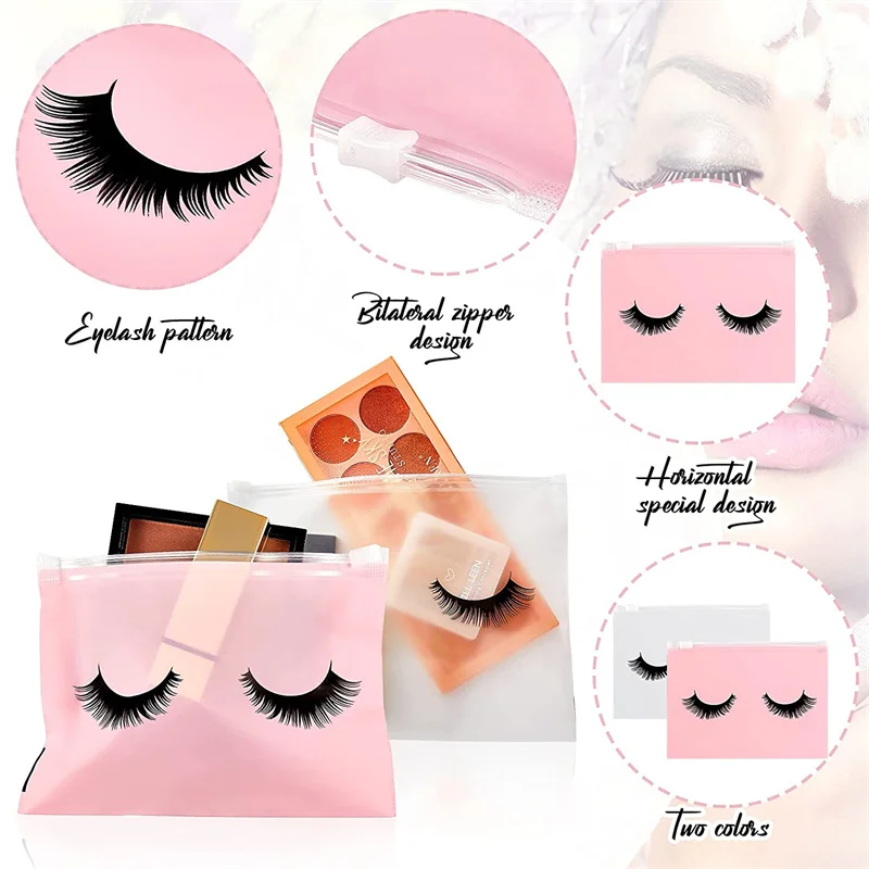 Eyelash Storage Pouches, Cosmetic Gift Packaging, Lash Bags, Viagem, Beleza, Salon Supplies, Acessórios, Aftercare, 50 Pcs