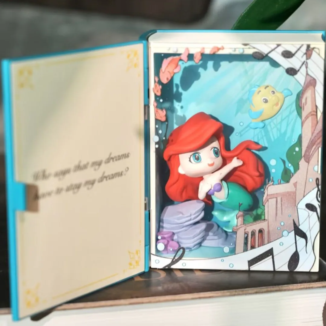 

Genuine Disney Princess Fairy Tale Series Scene Anime Figure Snow White Ariel Sandy Jasmine Collection Model Birthday Gifts