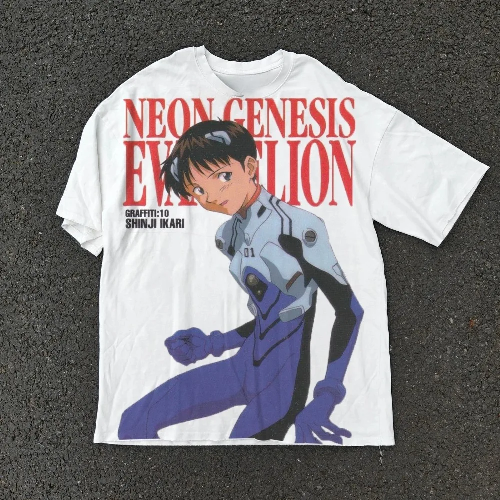 

Футболка унисекс Neon Genesis Evangelion Shinji Ikari Plugsuit 01 из плотного хлопка с эффектом потертости, с графическим принтом, с коротким рукавом