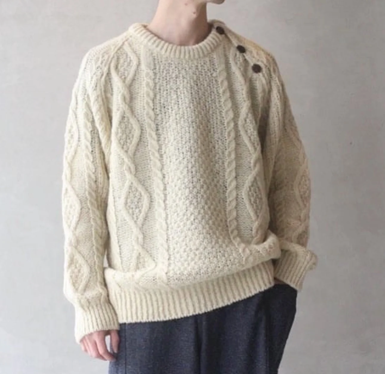 

Men's VISIVM KOFU 20AW BOLLARD WOOL KNITTED SWEATER