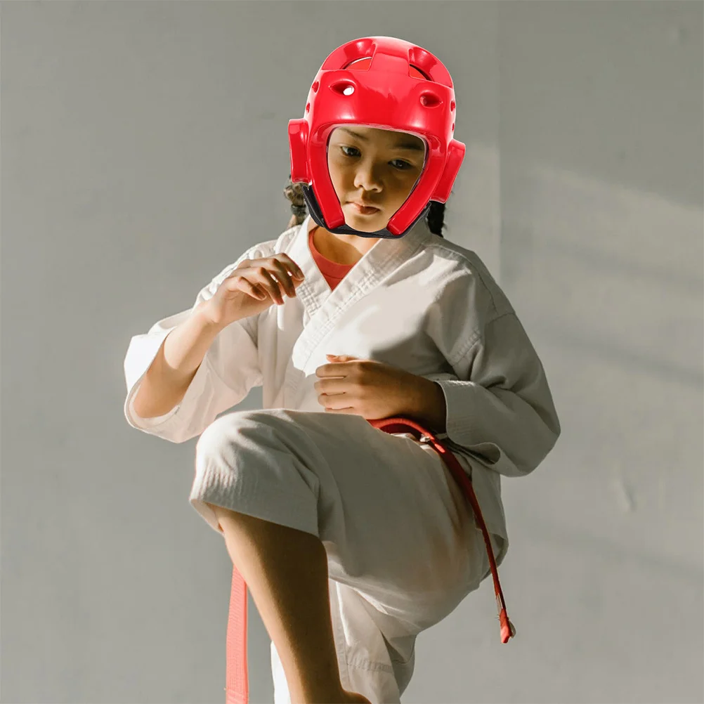 

Kids Martial Arts Headgear Strong PU Sponge Build with Guard Suitable for Taekwondo Karate Boxing Youth Sparring