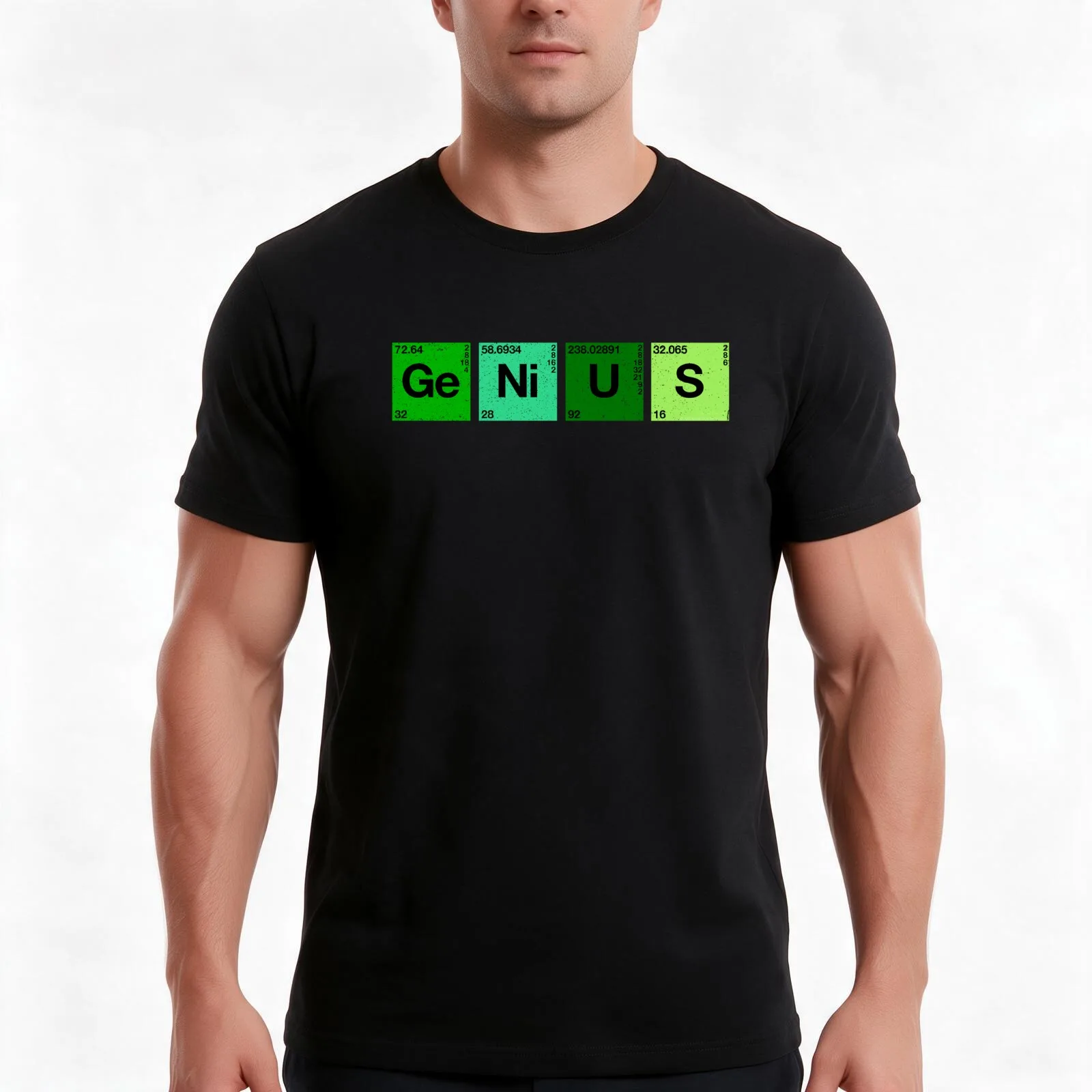 Genius T-Shirt, Summer Casual Cotton Tee, Oversized Streetwear Tops, Vintage Graphic Print, Loose Fit Short Sleeve, 100% Cotton