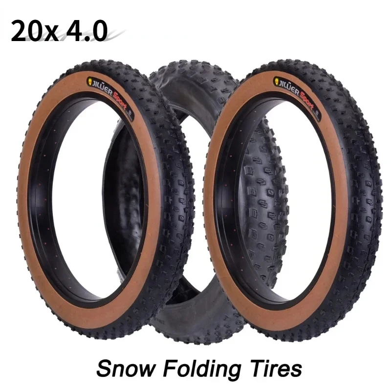 MTB Fat Bike Tyre Durable Grippy 4.0 20x4 Snow Sand Beach Riding E-MTB All Terrain Fatboy Tire 60TPI Folding Clincher