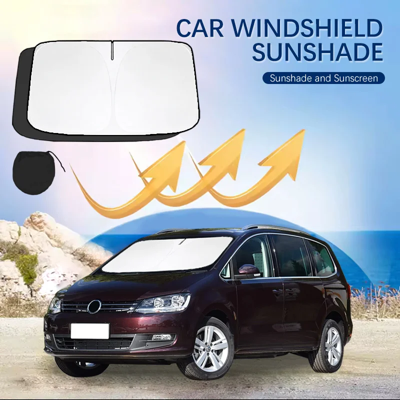 

Car Windshield Sun Shade Covers for Front Window Sunscreen UV Parasol For Volkswagen Sharan 7N2 7m9 Summer Car Accessories