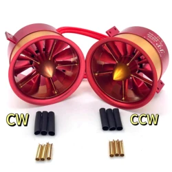 JP Metal Ducted 70mm 80mm Fan EDF Set  Parts 12 Blade 4s-6s Lipo Motor Electric for RC airplane Model Parts