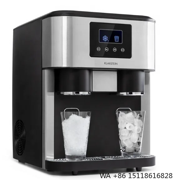 Factory Supply 15-18kgs Household Table Top Ice Making Machine Dispenser with Bullet,crushed Ice and Cold Water Ice Maker