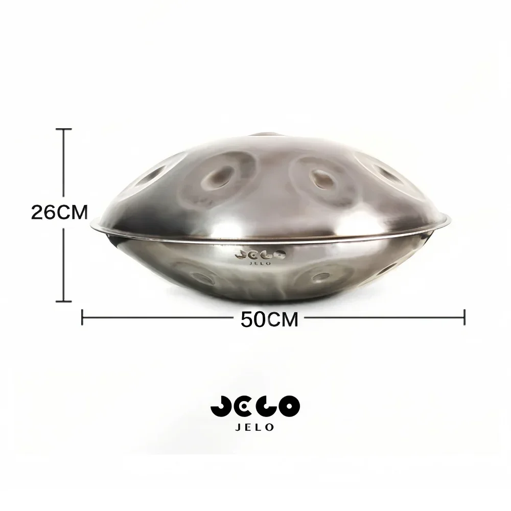 Jelo A-1 Professional 20 Inch Handpan EB 16 Notes 50 Cm Ember Stainless Steel Percussion Instrument For Musical Meditation