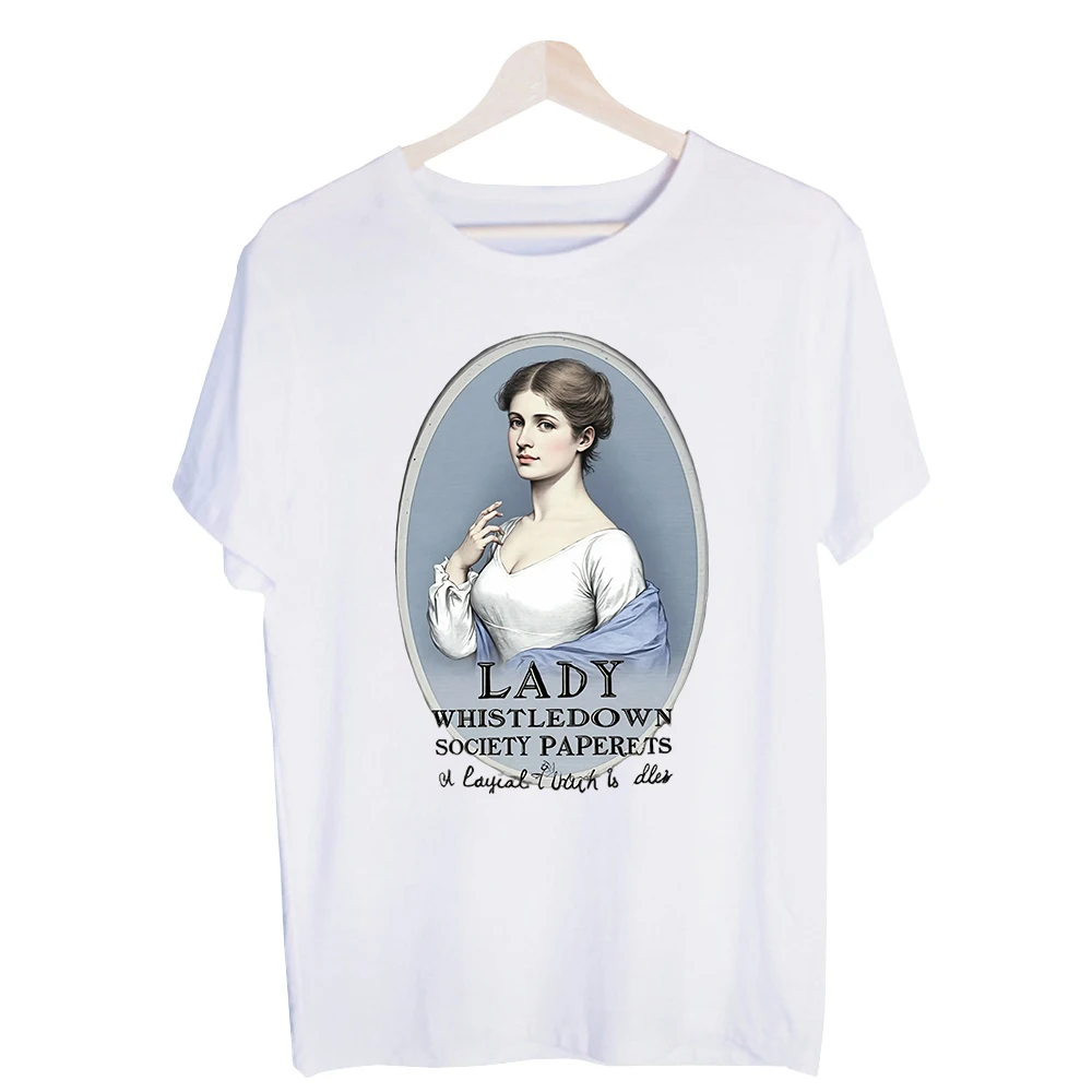 Women's Vintage Portrait Graphic Tee, Short Sleeve Crew Neck T-Shirt for Casual Daily Wear and Social Gatherings