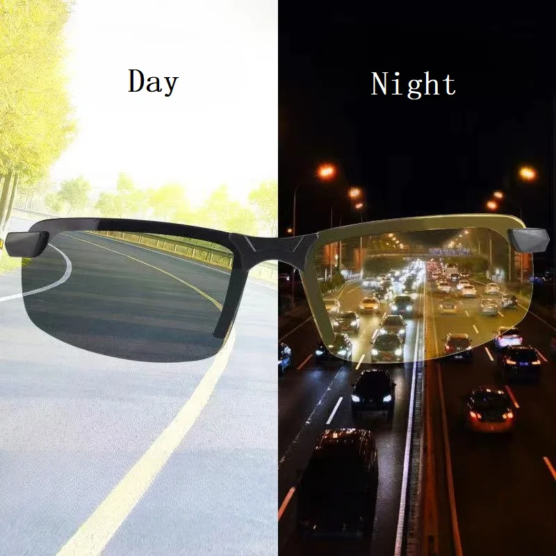 Men Night Vision Glasses for Driving Yellow Glasses PC Frame Sunglasses Outdoor Glasses To Handle At Night Anti Glare Очки