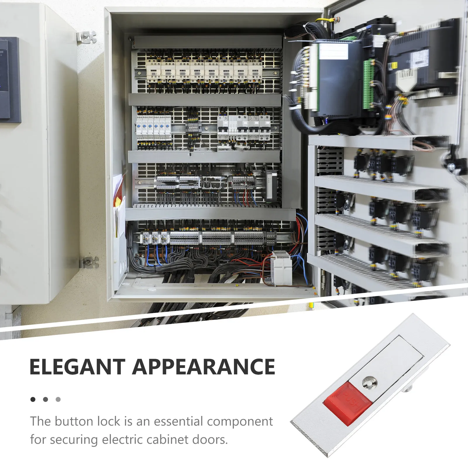 Electric Cabinet Panel Lock Push Button Door Cam Lock High Security for File Cabinet Electrical Panel and Instrument Doors