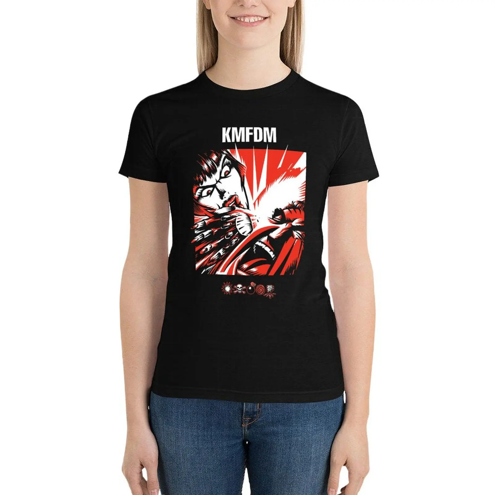 

KMFDM Essential T-Shirt kawaii clothes summer top Woman clothing