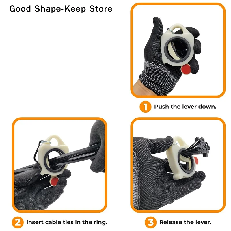 Lightweight Portable Plastic Cable Tie Holder Zip Ties Organizer Reusable Simple Use Computer Cord Management No Waste