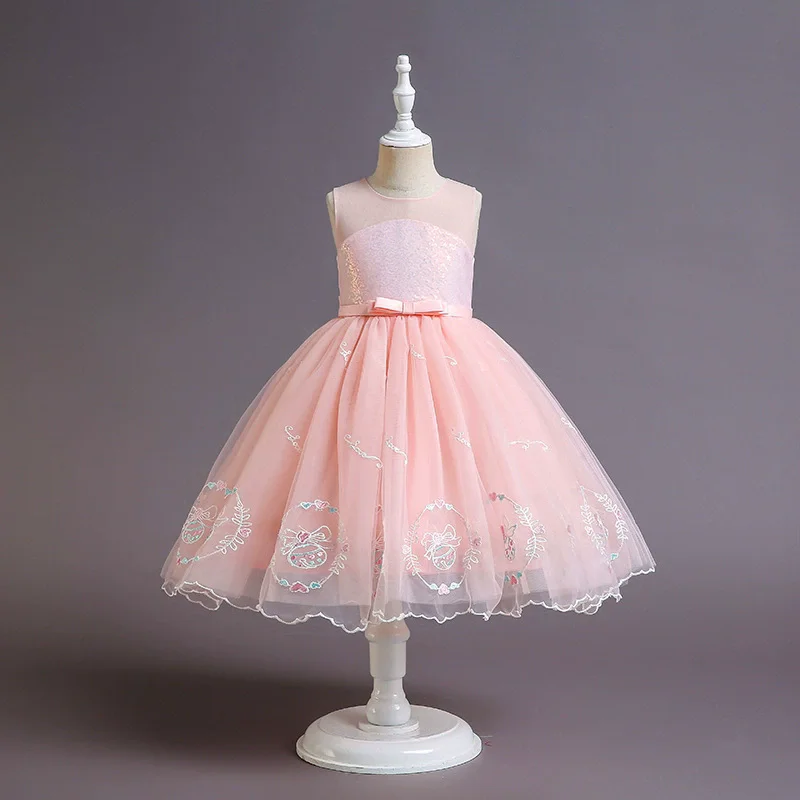 

Fashion Flower Girl Dresses for Weddings Lace Sleeveless Kids Dresses for Girls Summer New Children Princess Dress 3-12 Years