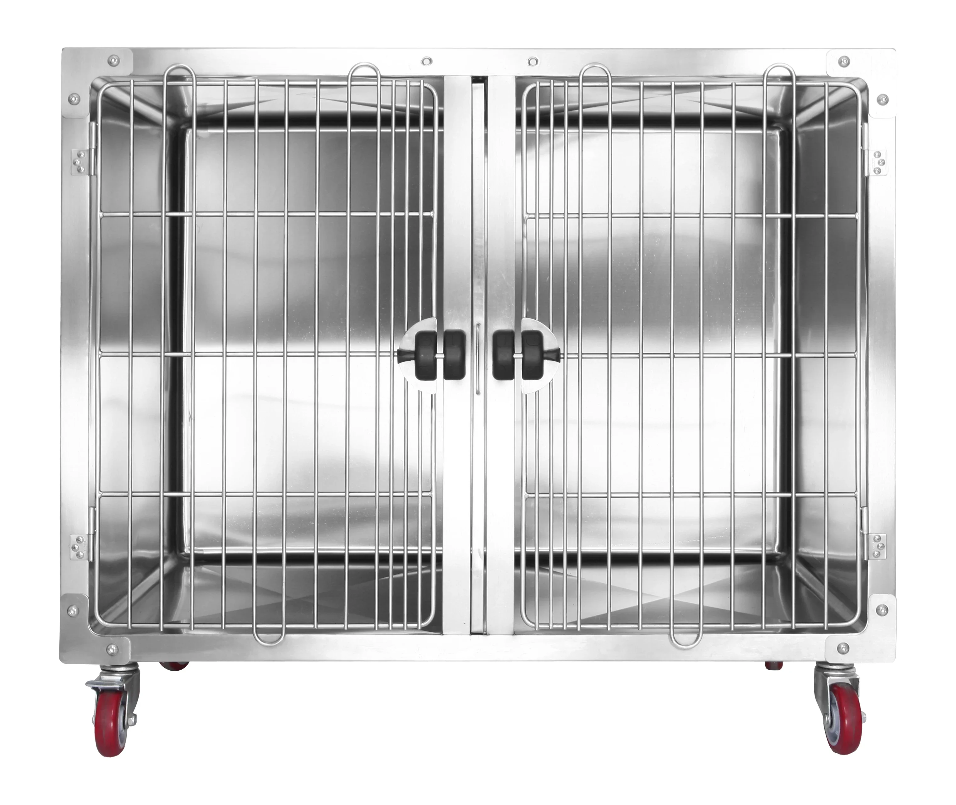 AEOLUS Wholesale Durable Pet Cages Round Cornered Hospital Large Stainless Steel Dog Modular Cages factory new dog salon shop