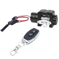 RC Metal Simulated Winch With Controller System Wireless Winch For 1/18 RC Crawler Car Trx4M Defender Bronco Upgrade Part