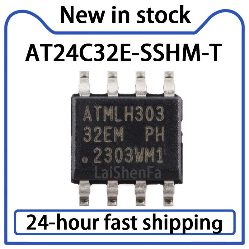 10PCS AT24C32E-SSHM-T SMT SOIC-8 32Kb I2C Compatible Dual Line Serial EEPROM Chip in Stock