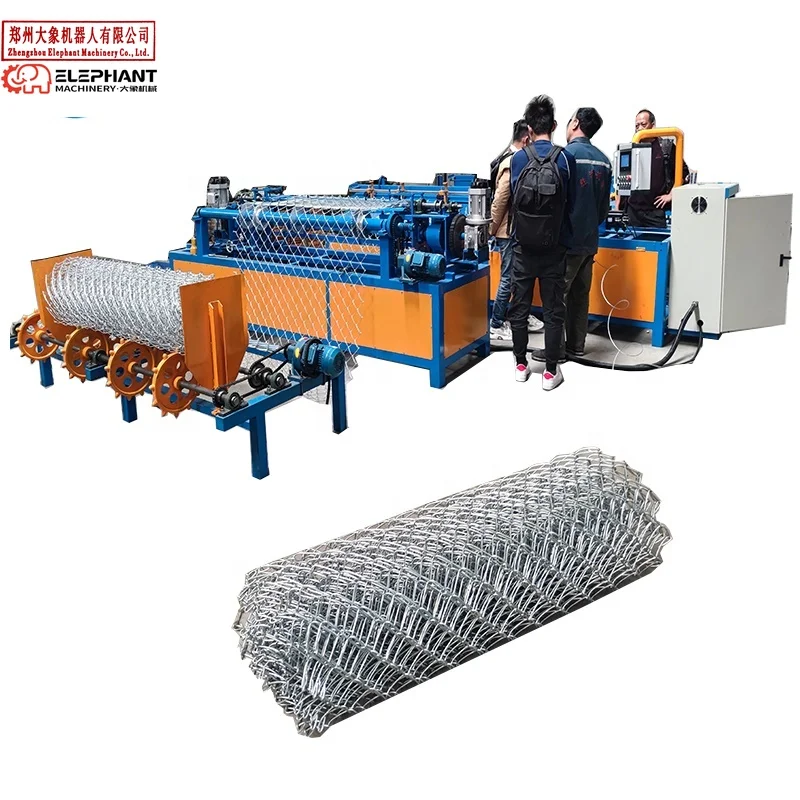 2m Width Chain Link Fence Machine Wire Net Fencing Fully Automatic Equipment