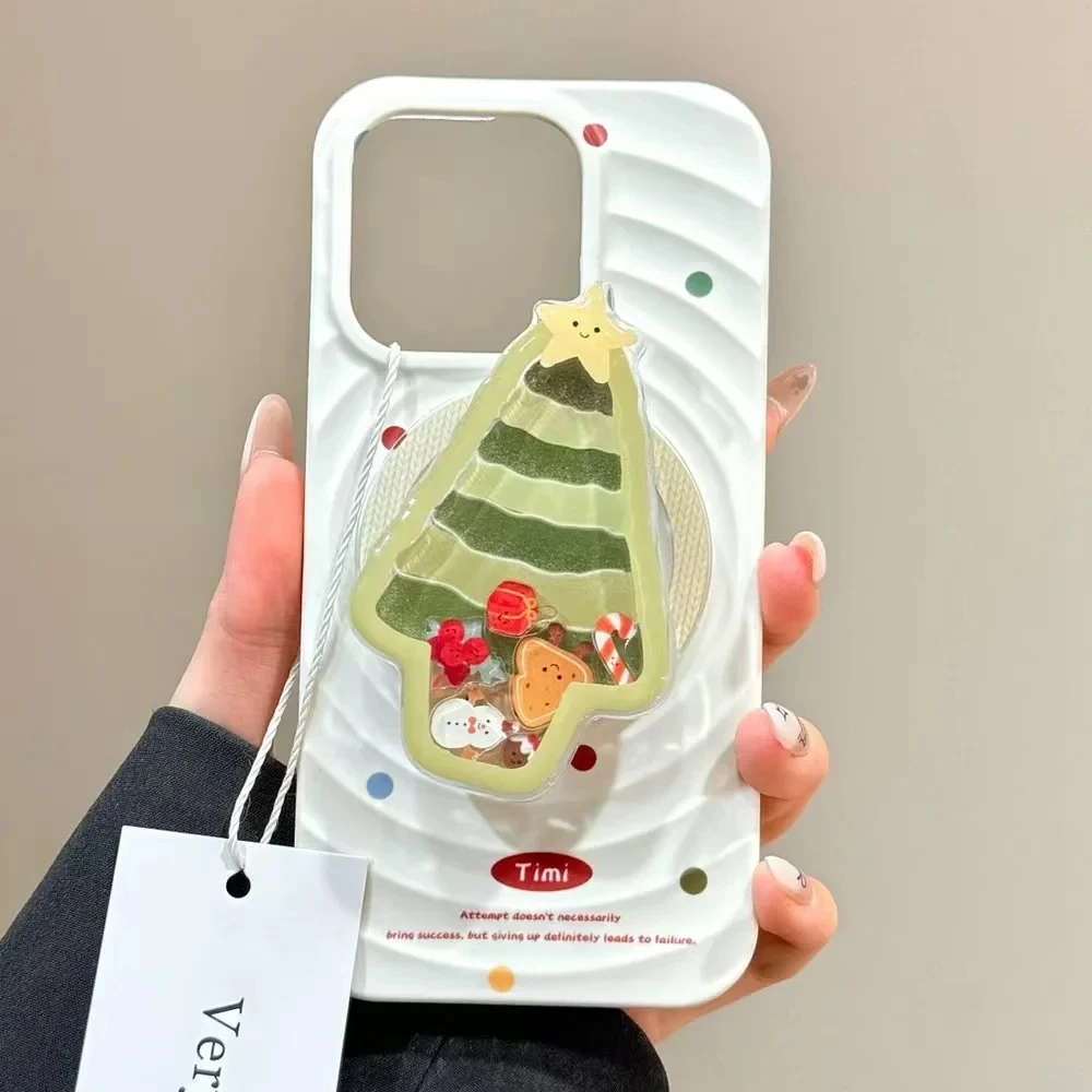 

Милый зыбучий песок, рождественская елка Griptok, держатель для телефона для Magsafe, кольцо на палец, подставка для iPhone 16, чехол для телефона, кронштейн для девочек